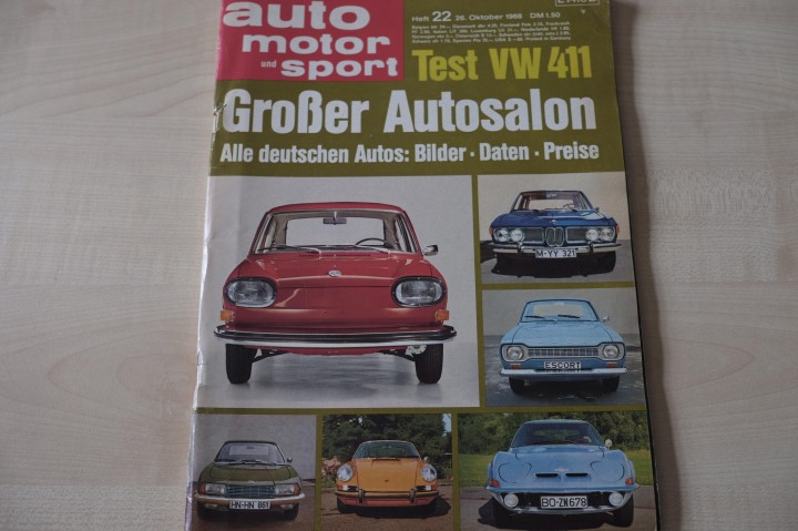 Deckblatt Auto Motor und Sport (22/1968)